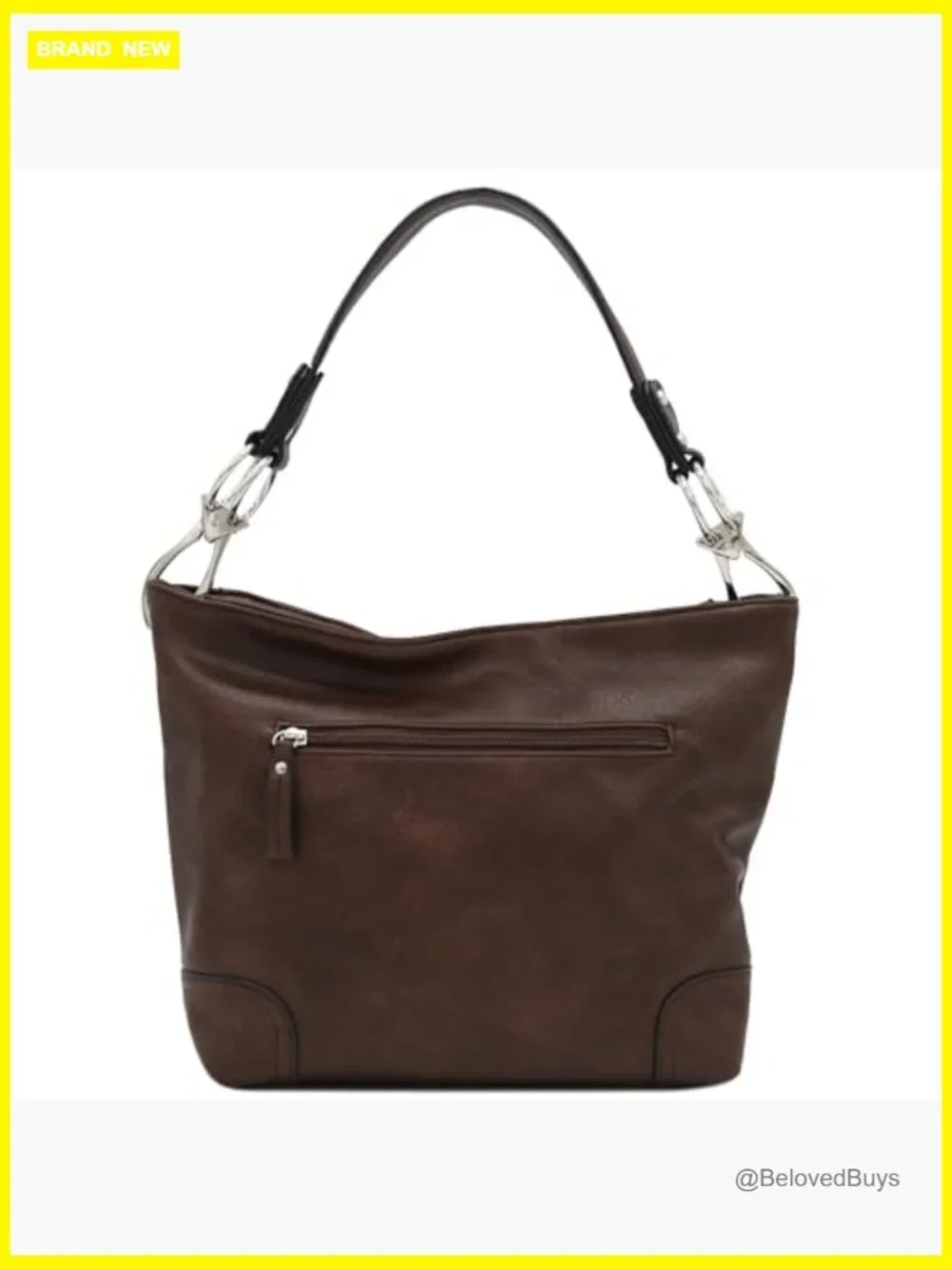 Hobo Shoulder Bag with Big Snap Hook Hardware